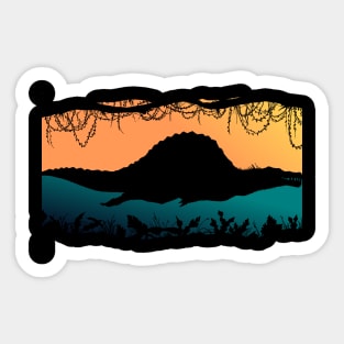 Lurking Spinosaurus Sticker